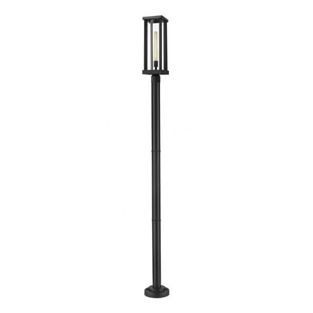 1 Light Outdoor Post Mount Lantern in Industrial Style 9 inches Wide By 93.75 inches High Bailey Street Home 372-Bel-4186146