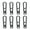 Black, variant on Yammee 8Pcs Zippers Pull Replacement Titaniums Alloy Hanging Buckles Detachable Zippers Pull Tab for Luggage, Clothing, Backpacks