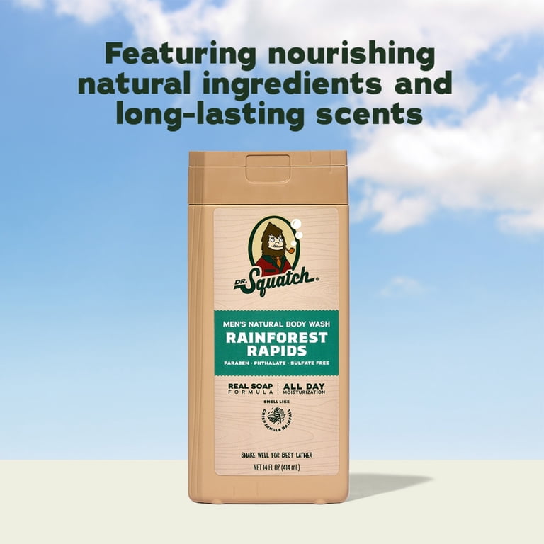 Dr. Squatch Mens Natural Body Wash, Sulfate Free Moisturizing Body