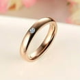 thumbnail image 4 of 4MM Rose Gold/Gold/Silver/Black Stainless Steel AAA CZ Band Women's Ring Sz 5-10, 4 of 5