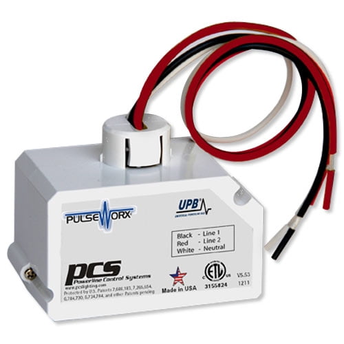 PCS PulseWorx UPB LED/CFL Dimmer Wall Switch, 600W, Light Almond (WS1DL-6-LA