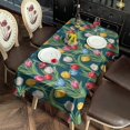 thumbnail image 2 of Pioneer Flower Floral Print Pattern Rectangle Tablecloth 60"x102", Waterproof Polyester Table Cloth, Wipeable Spillproof for Dining Camping Indoor Outdoor, 2 of 6