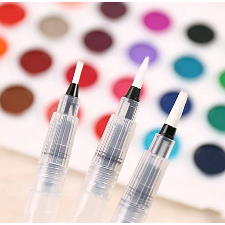 6-Piece Water Coloring Brush Pen Set (Sizes - 01, 02, 03, 04, 07,& 10) -  Refillable, 6-Piece Brushes - Kroger