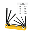 thumbnail image 4 of Juego 8 Llaves Torx, Tipo Navajal, Amarillo/Negro, 4 of 4