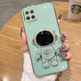 thumbnail image 1 of MODU Carcasa De Lujo Galvanizada Para Samsung Galaxy A12 M12 M62 4G 5G A22 M32 F23 M42 A42 Macaron Color Con Soporte De Astronauta De Gama Alta, 1 of 4