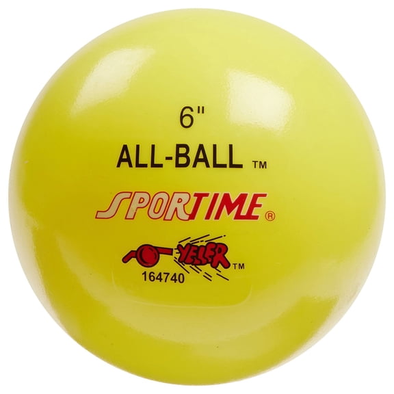 Sportime Multi-Purpose Inflatable All-Ball, 6", Yellow