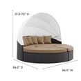 thumbnail image 3 of Modway Convene 5 Piece Canopy Outdoor Patio Daybed, Multiple Colors, 3 of 10
