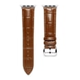 thumbnail image 2 of For Apple Watch Size 38/40/41mm Genuine Leather Replacement Band Strap Hybrid Wristbands Silver Buckle for iWatch Series 7/SE/6/5/4/3/2/15 [Tan Crocodile Skin], 2 of 6