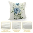 thumbnail image 4 of Fenyluxe Blue Flower Fashion Style Dirt-Resistant Throw Pillow Covers for Couch Sofa Bed Living Room Bedroom, Zipper Closure, 1PC 22x22in, 4 of 5
