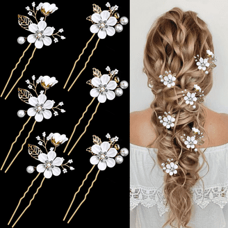 Pearl Hair Pins, 5PCS Bridal Hair Clips Decorative Wedding  display picture 1