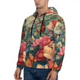 thumbnail image 3 of Wukai Butterflies In Blooming Garden Print Men Hoodies Fleece Sweatshirts Long Sleeve Sweaters Pullover Fall Outfits Winter Clothes-XX-Large, 3 of 7
