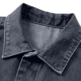 thumbnail image 5 of Thousandth Men's Vintage Denim Work Jacket Casual Cotton Long Sleeve Button Down Coats Utility Trucker Jacket with Multiple Pockets, 5 of 8