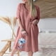 thumbnail image 1 of ICHUANYI Liquidación Moda Mujer Tres Cuartos Manga 3/4 Cuello En V Vestido De Impresión Casual De Verano ICHUANYI WER202308250448, 1 of 5