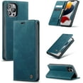thumbnail image 1 of CaseMe for iPhone 15 Pro, Wallet Case Soft PU Leather Flip Case Magnetic Stand Flip Protective Cover Leather Case with ID & Credit Card Slots Holder Case-Cyan, 1 of 8