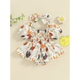 thumbnail image 2 of Bagilaanoe Newborn Baby Girl Rompers Dress Print Short Sleeve Bodysuits + Headband 3M 6M 12M 18M Infant Patchwork A-line Dresses, 2 of 8