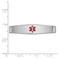 thumbnail image 2 of Real 14kt White Gold Epoxy Enameled Medical ID Ctr Soft Diamond Shape Plate # 818; for Adults and Teens; for Women and Men, 2 of 2