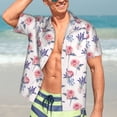 thumbnail image 5 of Lsque Lavender Flowers pattern Hawaiian Shirt for Men, Unisex Summer Beach Casual Short Sleeve Button Down Shirts-XX-Large, 5 of 9