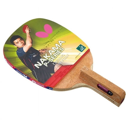UPC: 4906901183063 | Butterfly Nakama P1 Penhold Table Tennis Racket-Carbon Blade-Sriver 1.7 Rubbers
