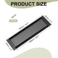 thumbnail image 2 of Uxcell Door Air Vent Cover, Aluminum Grille Ventilation Cover for Cabinet Wardrobe 20 x 3 Inch Black, 2 of 7
