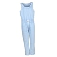 thumbnail image 3 of Mono de mezclilla Monos Ropa de mameluco Pantalones largos de moda Pantalones rectos casuales Mamelucos para traje de vacaciones Vestido de noche para L, 3 of 7