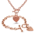 thumbnail image 3 of Tioneer Stainless Steel Faith Hope Love Lifeline Heart Charm Toggle Bracelet & Necklace, 3 of 3