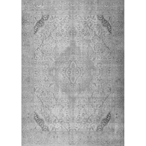Ahgly Company Indoor Rectangle Persian Gray Traditional Area Rugs, 8' x 10'