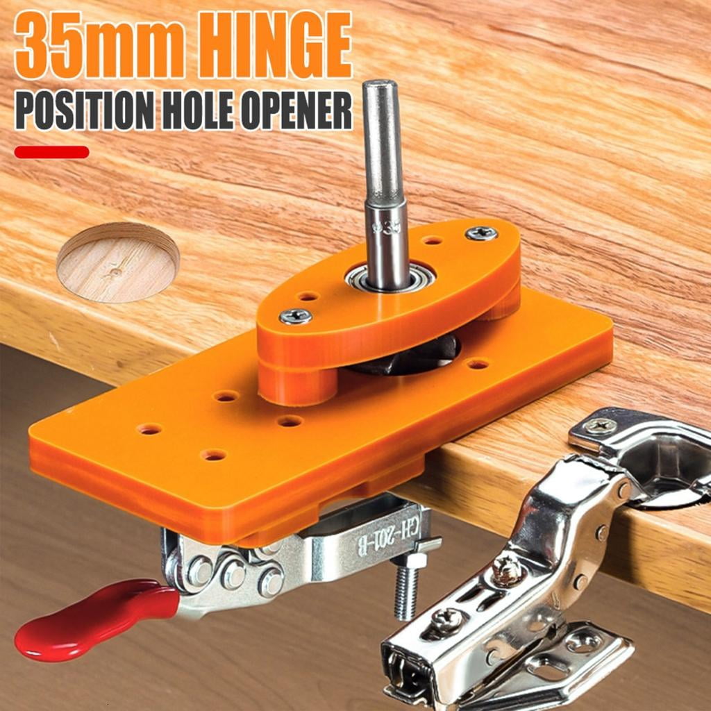 CEORPER 35mm Concealed Hinge Jig Set Hinge Drilling Hole Woodworking Tool Drill Bits