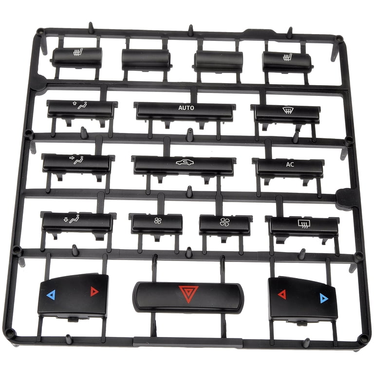 Dorman 76833 HVAC Push Button Set for Specific Saab Models, Black