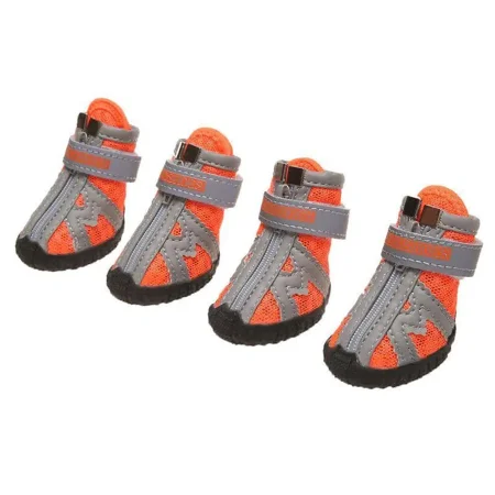 

Seluen- P1 4pcs Pet Shoes For Small & Medium Dogs Breathable Mesh Dog Boots Paw Protector For Outdoor Walking