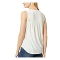 thumbnail image 2 of JONES NEW YORK Womens Ivory Smocked Pullover Curved Hem Sleeveless Split Top XL, 2 of 2