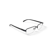 OCTO180 Men's Challenger Rectangular Prescription Eyeglasses with Case, Gray