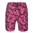 thumbnail image 4 of Kdxio Pink Butterfly Pattern Mens Casual Shorts - Drawstring Summer Beach Sports Shorts for Men, 4 of 9
