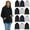 12 Pack Dark Assorted, variant on 12 Pack Women's Hoodie Oversized Sweatshirts, Cotton Blend, Bulk Womens Hoodies Bulk Sweatshirt Pack, Color ASST, Size X-Large