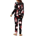 thumbnail image 5 of DISNIMO Santa Claus Print Lounge Sets for Women Snowflake Print Tow Piece Outfits Long Sleeve Top and Long Pants Casual Fashion Loungewear with Pocket Crew Neck Ladies Nightwear Set, 2XL, 5 of 7