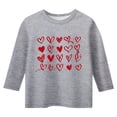 thumbnail image 4 of Hauts et Bas pour Filles et Femmes T-Shirt Décontracté à Manches 3/4 Col Rond Imprimé Saint-Valentin Mode Fonctionnel pour Filles, 4 of 4
