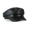 thumbnail image 3 of Genuine Leather Men Baseball Cap Hat Men's Real Leather Adult Solid Hats Caps, 3 of 4