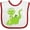 White and Red, variant on Inktastic Green Dragon Boys or Girls Baby Bib