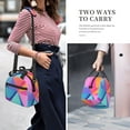 thumbnail image 3 of DouZhe Lunch Bags pour Femmes et Hommes, Abstract Geometry Backdrop Imprime Réutilisable Portable Isolé Refroidisseur Imperméable à l'Eau Lunch Sac Fourre-Tout pour le Travail de Voyage École Pique-Nique, 3 of 6