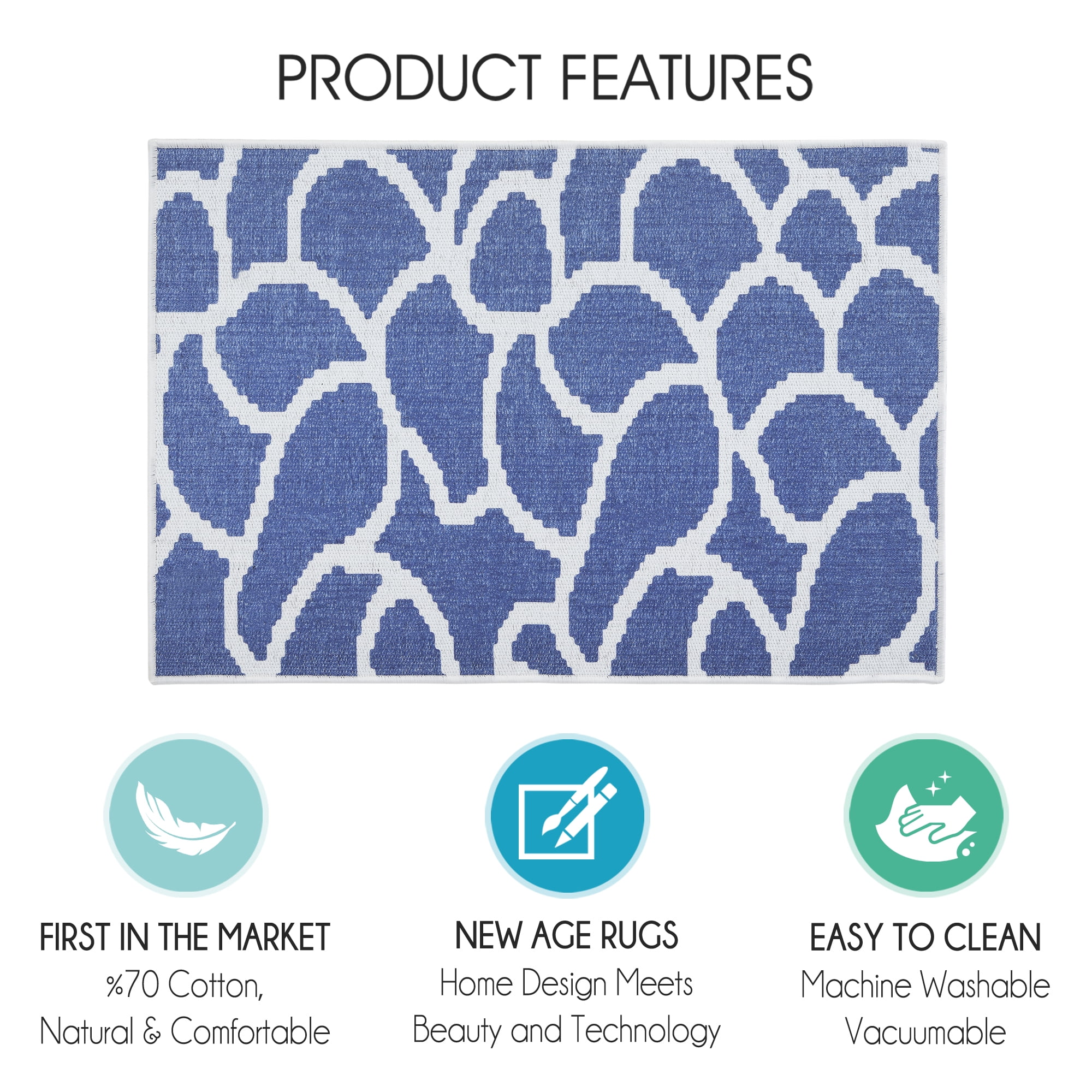 Sussexhome Under Sink Mat - Ultra-Absorbent Cotton Shelf Liners For Kitchen Cabinets - Non-Slip, Waterproof Backing - Machine Washable Surface Protector - Durable Cover, Customizable, Easy To Cut