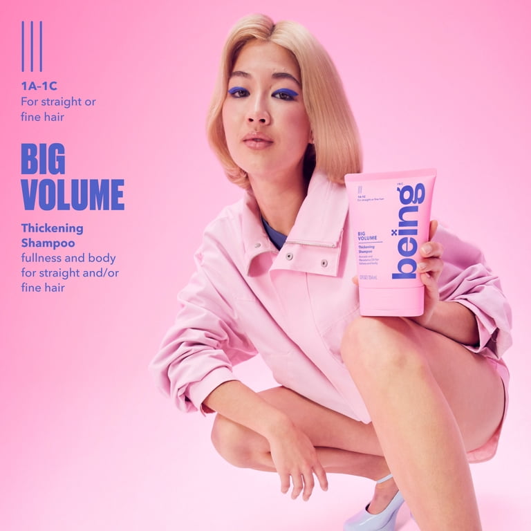 BEING INC BIG HAIR Volumizing Shampoo, Straight Fine Hair, Avocado