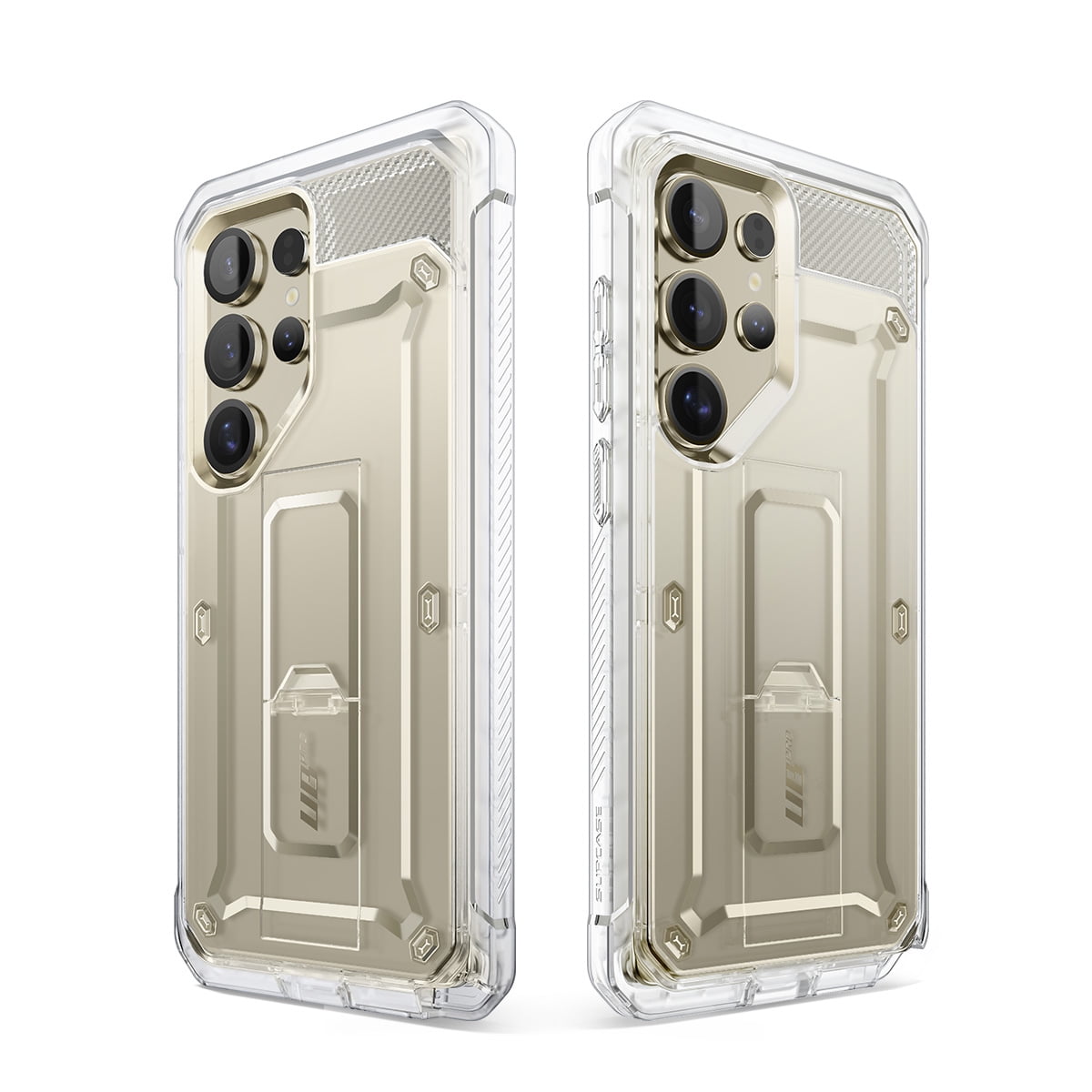 SUPCASE for Samsung Galaxy S25 Ultra Case with Stand, [Unicorn Beetle Pro] [2 Front Frames] [Built-in Screen Protector & Belt-Clip] Military-Grade Protection Phone Case for Galaxy S25 Ultra, Clear