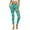 Watermelon Leaf Blue, variant on COEQINE Women Tummy Control Yoga Pants with Pockets High Waisted Casual 4-Way Stretch Athletic Leggings Watermelon Leaf Blue Buttery Soft No See Through Tights for Hiking, XS
