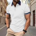 thumbnail image 7 of HAJWOH Polo Shirts for Men Dressy Casual Button Collared Golf T Shirt Classic Solid Color Business Summer Blouses, 7 of 7