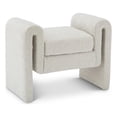 thumbnail image 1 of Meridian Furniture Stylus Banc en Tissu Crème, 1 of 7