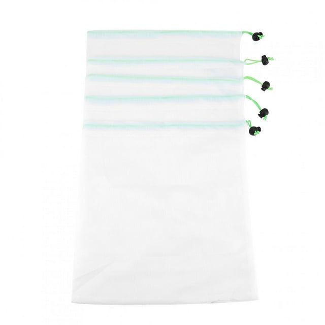 Sacs en Filet à Cordon pour Fruits, 11 Pcs Sacs en Filet Réutilisables à Cordon pour Légumes Compacts et Légers