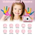 thumbnail image 2 of Cámara digital multifuncional para niños con tarjeta de 32 GB, color rosa, 2 of 6