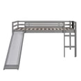 thumbnail image 5 of [ US IN STOCK] Twin size Loft Bed Wood Bed with Slide, Stair and Chalkboard,Gray, 5 of 9