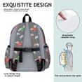thumbnail image 5 of Dachshund and Sweater Gray Pattern Backpack for School, Cute School Bag with Adjustable Shoulder Straps and Padded Back, 13.4"x11"x4.7", 5 of 5