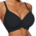 thumbnail image 2 of Antinious Women Seamless Bras Padded Cup Solid Soft Breathable Comfortable Cozy, 2 of 5