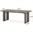 thumbnail image 2 of 71" Large Dining Table for 6 to 8 People, Rustic Farmhouse Style Dinner Table, Rectangular Dining Table for Kitchen, Dining Room & Living Room, 2 of 10